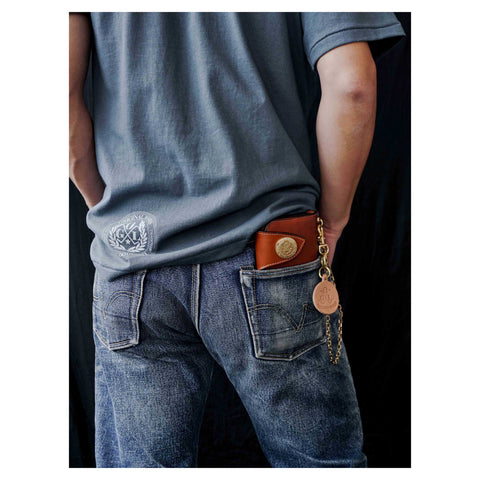 OGL CONDOR LONG LEATHER WALLET YANKEE CUOIO