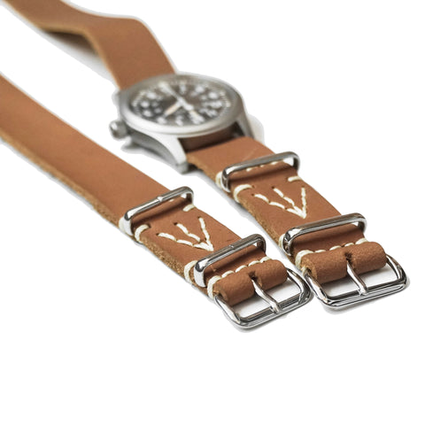 SQUADRON STRAPS BLENHEIM LEATHER NATO STRAPS SAHARA