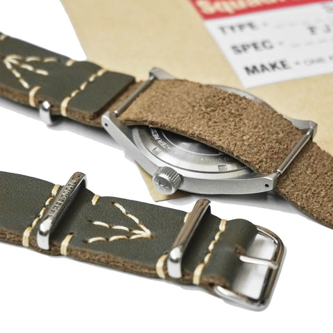 SQUADRON STRAPS BLENHEIM LEATHER NATO STRAPS OLIVE