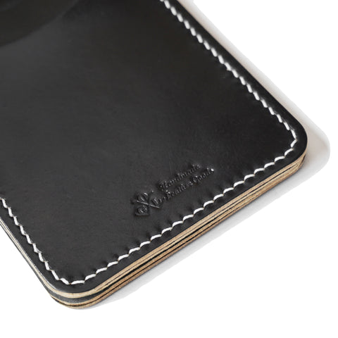 OGL BRAVE Shell Cordovan Moneyclip Black - Handstitched