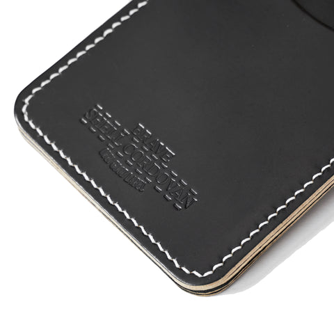 OGL BRAVE Shell Cordovan Moneyclip Black - Handstitched