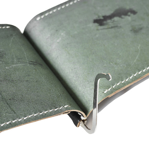 OGL BRAVE Shell Cordovan Moneyclip Black - Handstitched