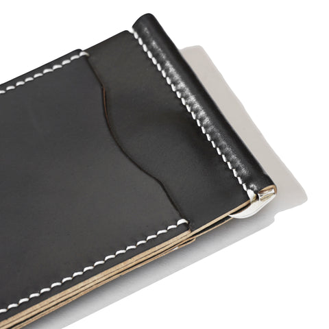 OGL BRAVE Shell Cordovan Moneyclip Black - Handstitched