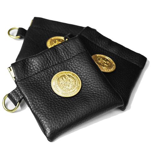 OGL ONLY GOOD LIFE SPRING-CLASP LEATHER POUCH