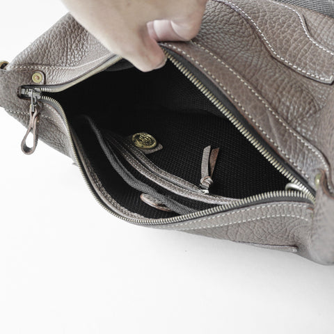 OGL 9981 Leather Hobo-X Bag Elephant Grey