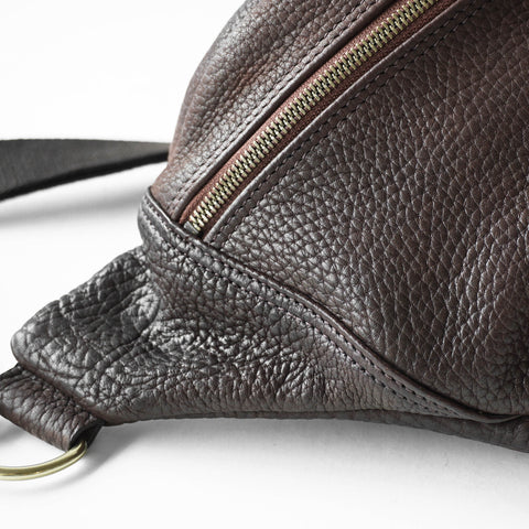 OGL 9981 Leather Hobo Messenger Bag Sepia