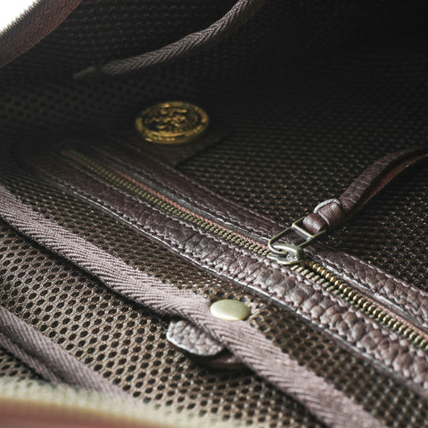 OGL 9981 Leather Hobo Messenger Bag Sepia