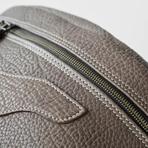 OGL 9981 Leather Hobo Messenger Bag Elephant Grey