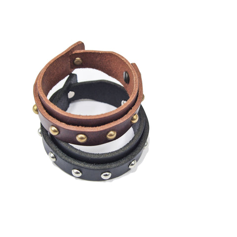 OGL ONLY GOOD LIFE STUDDED LEATHER CUFF