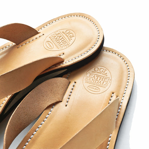 SANDAL KULIT SOLE TONG GAYA OGL/DR NATURAL