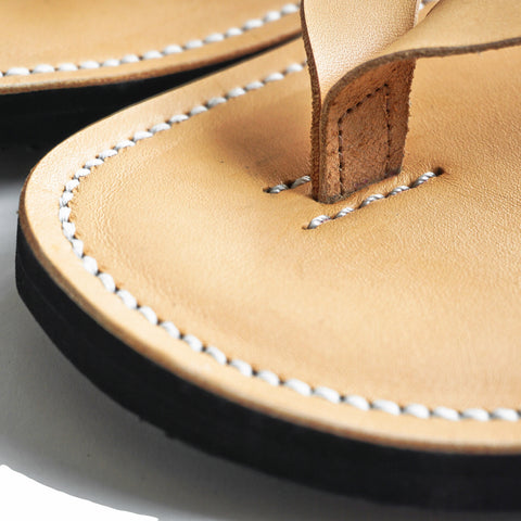 SANDAL KULIT SOLE TONG GAYA OGL/DR NATURAL