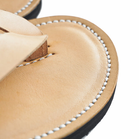 SANDAL KULIT SOLE TONG GAYA OGL/DR NATURAL