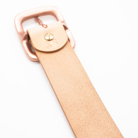 OGL Belt Copper Buckle Leather Belt Natural