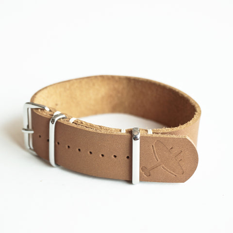 SQUADRON STRAPS BLENHEIM LEATHER NATO STRAPS SAHARA