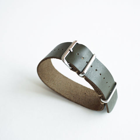 SQUADRON STRAPS BLENHEIM LEATHER NATO STRAPS OLIVE