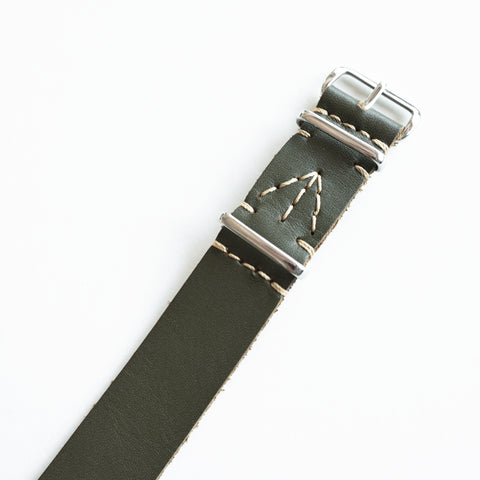 SQUADRON STRAPS BLENHEIM LEATHER NATO STRAPS OLIVE