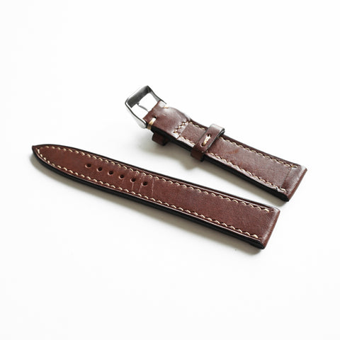 OGL WTC HANDSTITCH BUTTERO WATCH STRAP BROWN VTG 20-16MM