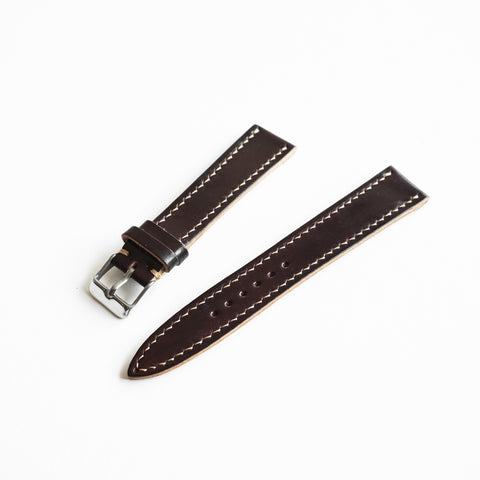 OGL WTC HANDSTITCH SHELL CORDOVAN WATCH STRAP NO.8 VTG 20-16MM