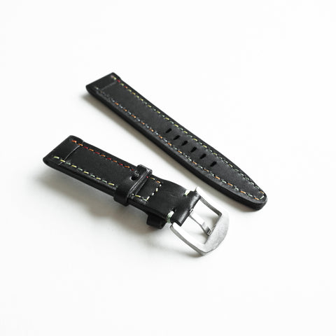 OGL WTC HANDSTITCH BUTTERO WATCH STRAP BLACK COL