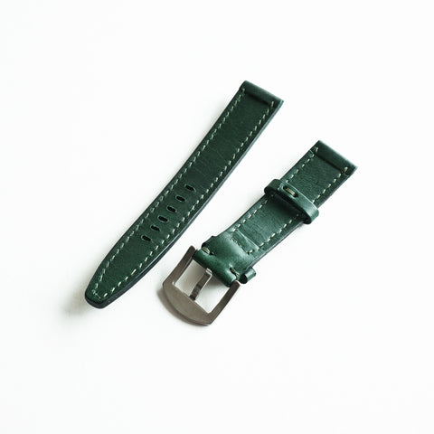 OGL WTC HANDSTITCH BUTTERO WATCH STRAP GREEN