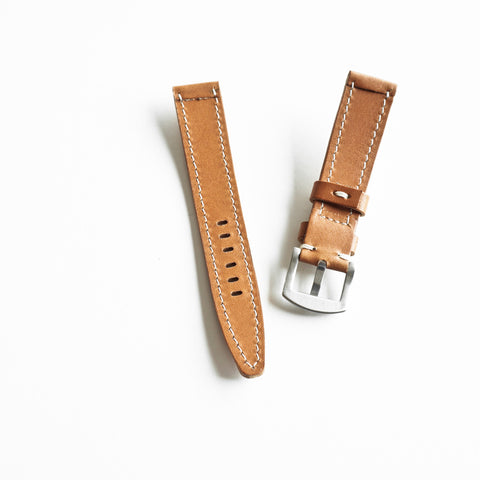 OGL WTC HANDSTITCH BUTTERO WATCH STRAP MUSTARD BROWN