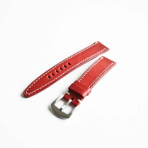 OGL WTC HANDSTITCH BUTTERO WATCH STRAP RED