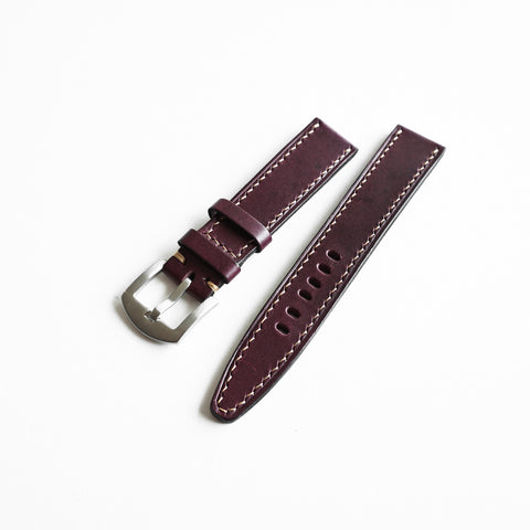 OGL WTC HANDSTITCH BUTTERO WATCH STRAP WINE