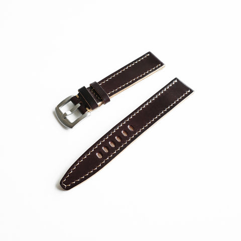 OGL WTC HANDSTITCH SHELL CORDOVAN WATCH STRAP NO.8