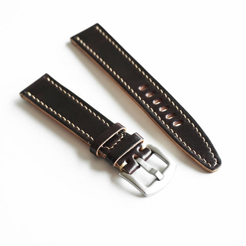 OGL WTC HANDSTITCH SHELL CORDOVAN WATCH STRAP NO.8