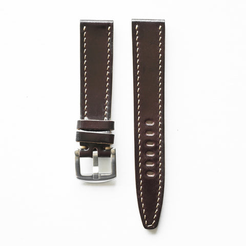 OGL WTC HANDSTITCH SHELL CORDOVAN WATCH STRAP NO.8