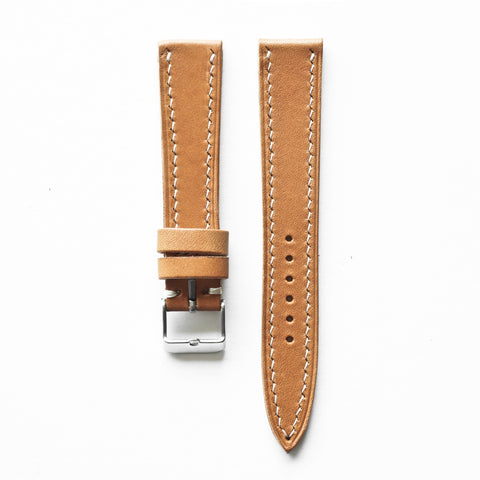 OGL WTC HANDSTITCH BUTTERO WATCH STRAP MUSTARD BROWN VTG 20-16MM