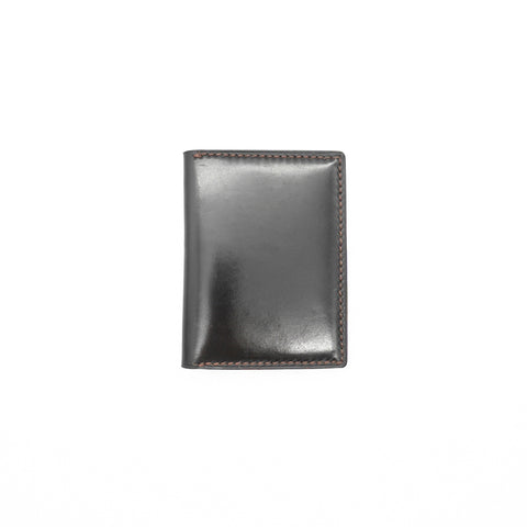 OGL BRAVE SHELL CORDOVAN FOLD CARDHOLDER BLACK (HANDSTITCH)