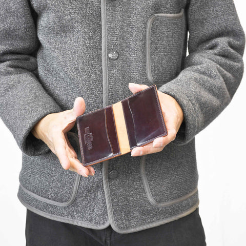 OGL BRAVE SHELL CORDOVAN FOLD CARDHOLDER NO. 8 (HANDSTITCH)