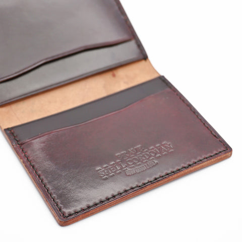 OGL BRAVE SHELL CORDOVAN FOLD CARDHOLDER NO. 8 (HANDSTITCH)