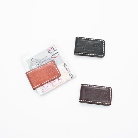 OGL BRAVE Shell Cordovan Magnetic Clip - Handstitched