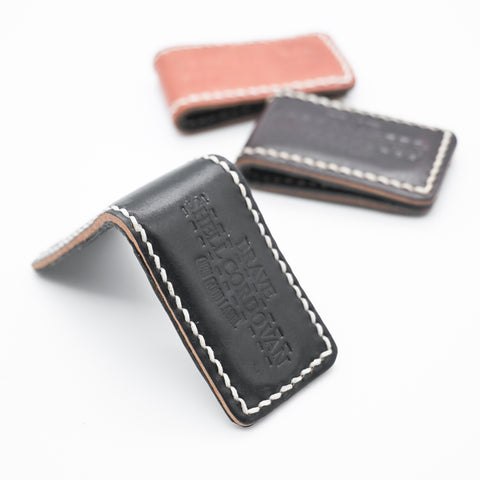 OGL BRAVE Shell Cordovan Magnetic Clip - Handstitched