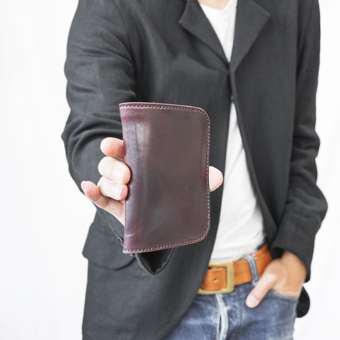 OGL BRAVE Shell Cordovan Mid Leather Wallet No. 8 - Handstitched