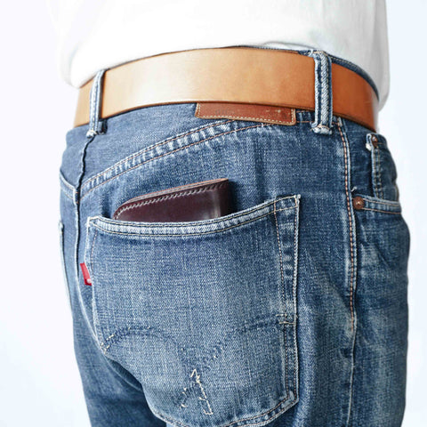 OGL BRAVE Shell Cordovan Mid Leather Wallet No. 8 - Handstitched