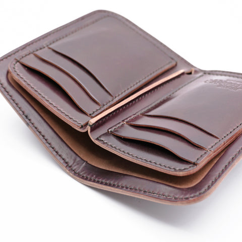 OGL BRAVE Shell Cordovan Mid Leather Wallet No. 8 - Handstitched