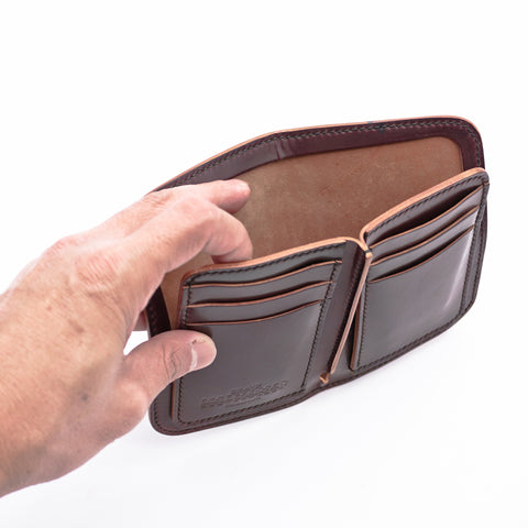 OGL BRAVE Shell Cordovan Mid Leather Wallet No. 8 - Handstitched