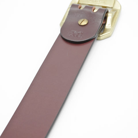 OGL Double-Prong Garrison Belt Full Tan handmade full-grain leather brass double-prong buckle