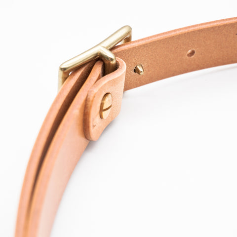 OGL Belt Obbies Square Buckle Leather Belt Natural