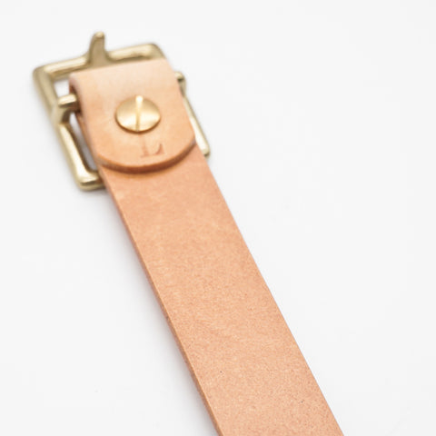 OGL Belt Obbies Square Buckle Leather Belt Natural