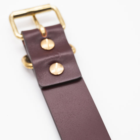 OGL Belt Roller-Buckle Leather Belt Full-Dyed Tan
