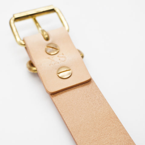 OGL Belt Roller-Buckle Leather Belt Natural