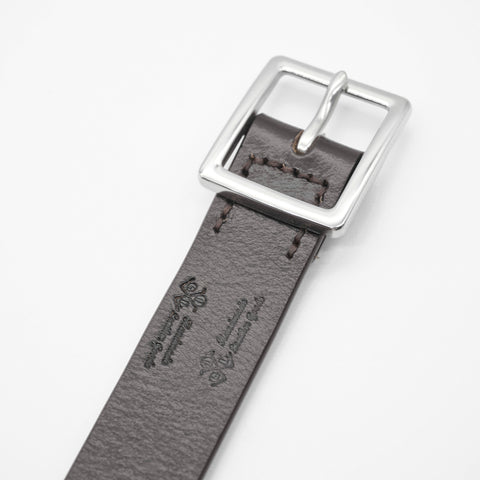 OGL Scout 125 Leather Belt Grainy Brown handmade full-grain leather stainless steel buckle textured finish