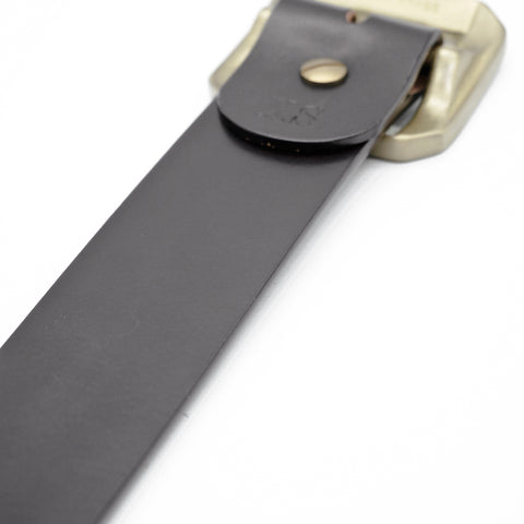 OGL Single-Prong Garrison Leather Belt Full Brown solid brass buckle, Durable Craftsmanship