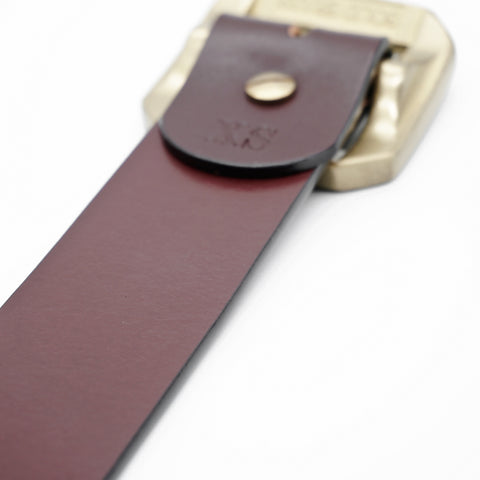 OGL Single-Prong Garrison Leather Belt Full-Dyed Tan solid brass buckle, Timeless Style