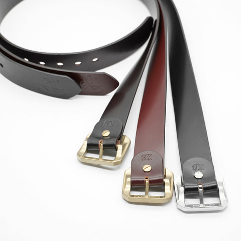 OGL Belt Single-Prong Garrison Leather Belt Full-Dyed Brown
