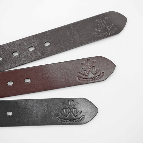 OGL Belt Single-Prong Garrison Leather Belt Full-Dyed Tan